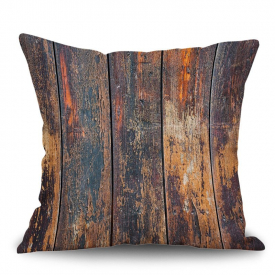 Broken Wood Plank Print Throw Pillow Case