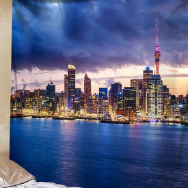 City Night Scene Print Tapestry Wall Hanging Art Decoration