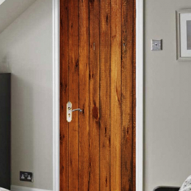 Wooden Grain Print Door Stickers
