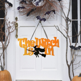 Halloween Broom Witch Wall Hanging Decoration
