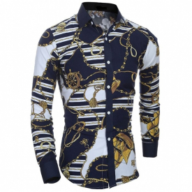 Slim Men’s Casual Long-Sleeved Shirt