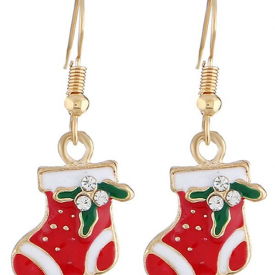 Christmas Socks Design Hook Earrings