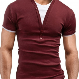 Faux Twinset Button T Shirts