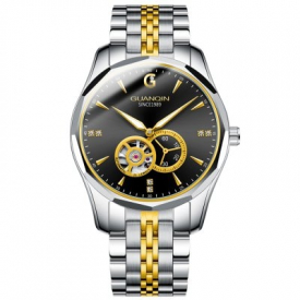 Guanqin GJ16152 Men’s Business Automatic Mechanical Watch Fine Steel Band Wristwatch