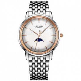 JAL-041 Couple Fashion Dial Business Watch Calendar Water-resistant Wristwatch for Man / Woman