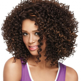 Medium Curly Synthetic Afro Wig