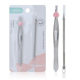 Stainless Steel Eyebrow Clip and 2 In 1 Acne Needle