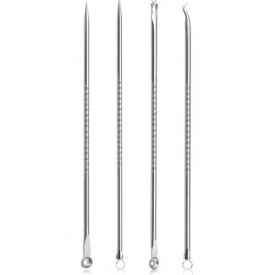 4Pcs Stainless Steel Double-headed Acne Removing Needles Set