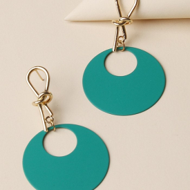 Knot Hollow Circular Stud Drop Earrings