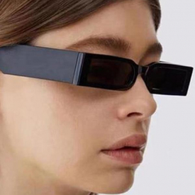 Wide Temple Rectangle Sunglasses