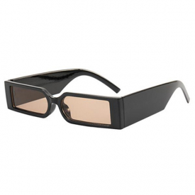 Wide Temple Rectangle Sunglasses