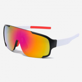 Fashion Women Outdoor Colored Lens Windproof Bicycle Sunglasses Black