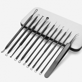11Pcs Beauty Stainless Steel Acne Needles