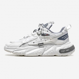 Men Lace Up Mesh Panel Chunky Style Sports Sneakers