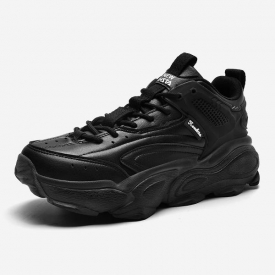 Men Breathable Thick Bottom Letter Chunky Sneakers