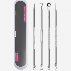 4Pcs Stainless Steel Double-Headed Acne Needles