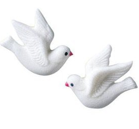 Item#34214 – White Dove Edible Sugar Cupcake & Cake Decoration Topper