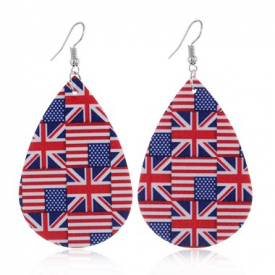 Print Color Block Flag Day Earring Set