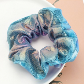 Folds Detail Blue Gradient Hair Ring