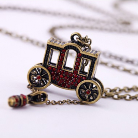 Retro Car and High Heel Design Necklace