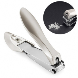 Y.F.M® Nail Clipper Catcher Stainless Steel Anti Splash Manicure Tool Curved File Trimmer