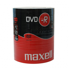 Maxell DVD-R 4.7Gb 120 min 16X – 100 Shrink Wrapped Pack