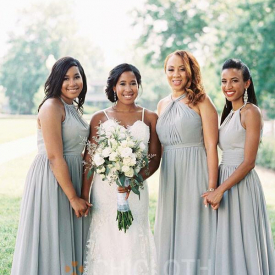 Chicloth Floor Casual Long Bridesmaid Dresses Under 100