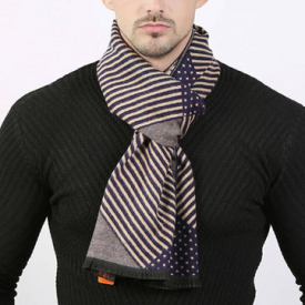 Men Winter Warm Business Plaid Scarf