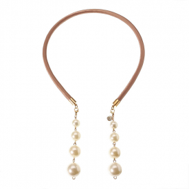 Sweet Hair Band Elegant Pearl Pendant Gemstone Fake Earrings Headbrand Hair Accessories for Women