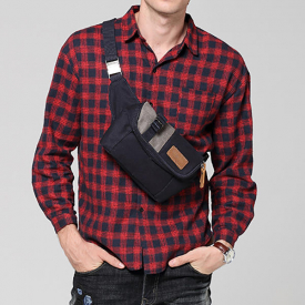 Ekphero Men Canvas Small Crossbody Bag