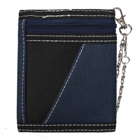 Men Casual Anti-Theft Vertical Patchwork Design Wallet