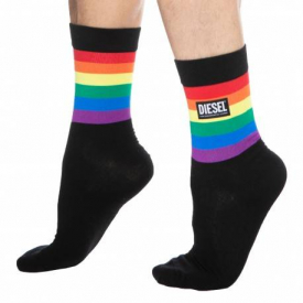 Diesel 3-Pack Rainbow Socks – Black L
