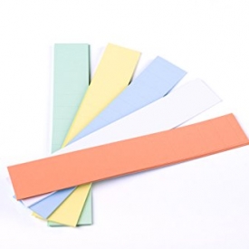 MasterVision Data Card Replacements, 1 x 2 Inches, Assorted Colors, 1000 Count