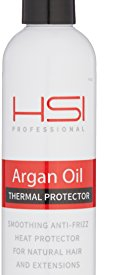 HSI PROFESSIONAL Argan Oil Heat Protector | Protect up to 450º F from Flat Irons & Hot Blow Dry | Sulfate Free, Prevents Damage & Breakage | Made in the USA | 8oz, Packaging May Vary