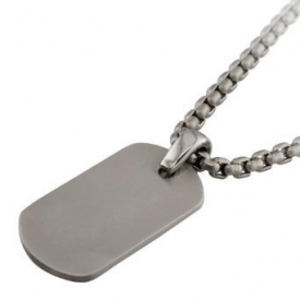 Titanium Dog Tag Pendant