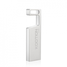 KOOTION 32GB USB Flash Drive Waterproof Metal Memory Stick Cell Phone Stand Design Thumb Drive, Silver