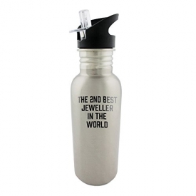 THE 2ND BEST Jeweller IN THE WORLD Stainless steel 600ml bottle with straw top