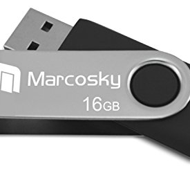 Marcosky Swivel Design Flash Drive Pen Drive 16GB USB 2.0 Flash Drive Memory Stick