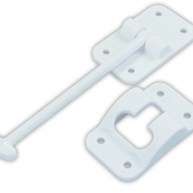 JR Products 10444 Plastic T-Style Door Holder – Polar White, 6″