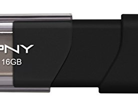 PNY Attache USB 2.0 Flash Drive, 16GB/ BLACK (P-FD16GATT03-GE)