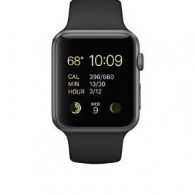 Apple 42mm Smart Watch First Generation Space Grey Aluminum Case/Black Band