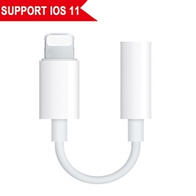 Lightning Jack Adapter Headphone for iPhone X 10 iPhone 8/8Plus iPhone 7/6Plus.3.5mm Female Audio Earphone Converter Adaptor Accessories Cable.Support for iOS 11 and Later (white)