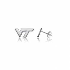 Virginia Tech Jewelry – Sterling Silver Hokies Jewelry by Dayna Designs (Stud Earrings)