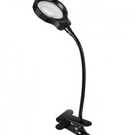 Lelife Magnifying Lamp With 3X Magnifying Glass,5W ,Desk Lamp For Hobby, Crafts, Inspection, Reading Books, Magazines, Newspapers, Model Building, Soldering, Jewelry Design, Needlepoint And More