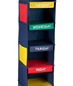 DAILY ACTIVITY ORGANIZER – 6 SHELF HANGING CLOSET – 11″x11″x48″