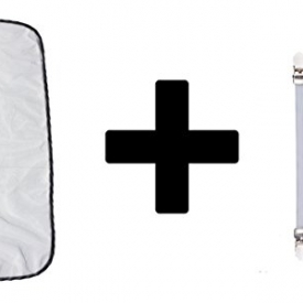 Pressing Cloth Mesh Protector and Ironing Board Cover Fasteners Bundle 5 Items: 1 Large Scorch Mesh Protector and 4 Fasteners ( 3 Big, 1 Small)