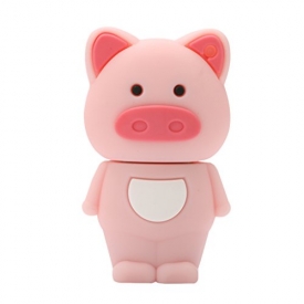 Jili Online Creative Memory Stick , 32GB 64GB 128GB 3D Pink Pig Model USB 2.0 Flash Drive Pendrive Memory Stick – Pink Pig, 128GB