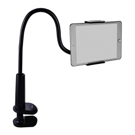 Tryone Gooseneck Tablet Stand, Tablet Mount Holder for iPad iPhone Series/ Nintendo Switch/ Samsung Galaxy Tabs/ Amazon Kindle Fire HD and more, 30in Overall Length(Black)