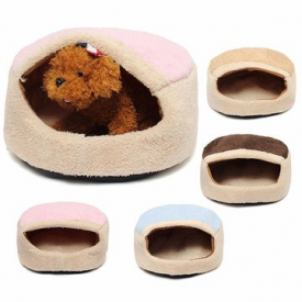 Creative Macaron Shape Dog/Cat Puppy Sleeping Cave Soft  Plush Warm Bed House Nest