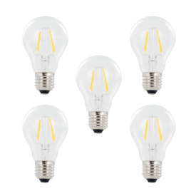 Integral GLS LED Full Glass Bulb E27 4W (40W) 2700K Non-Dimmable Lamp – 5 Pack